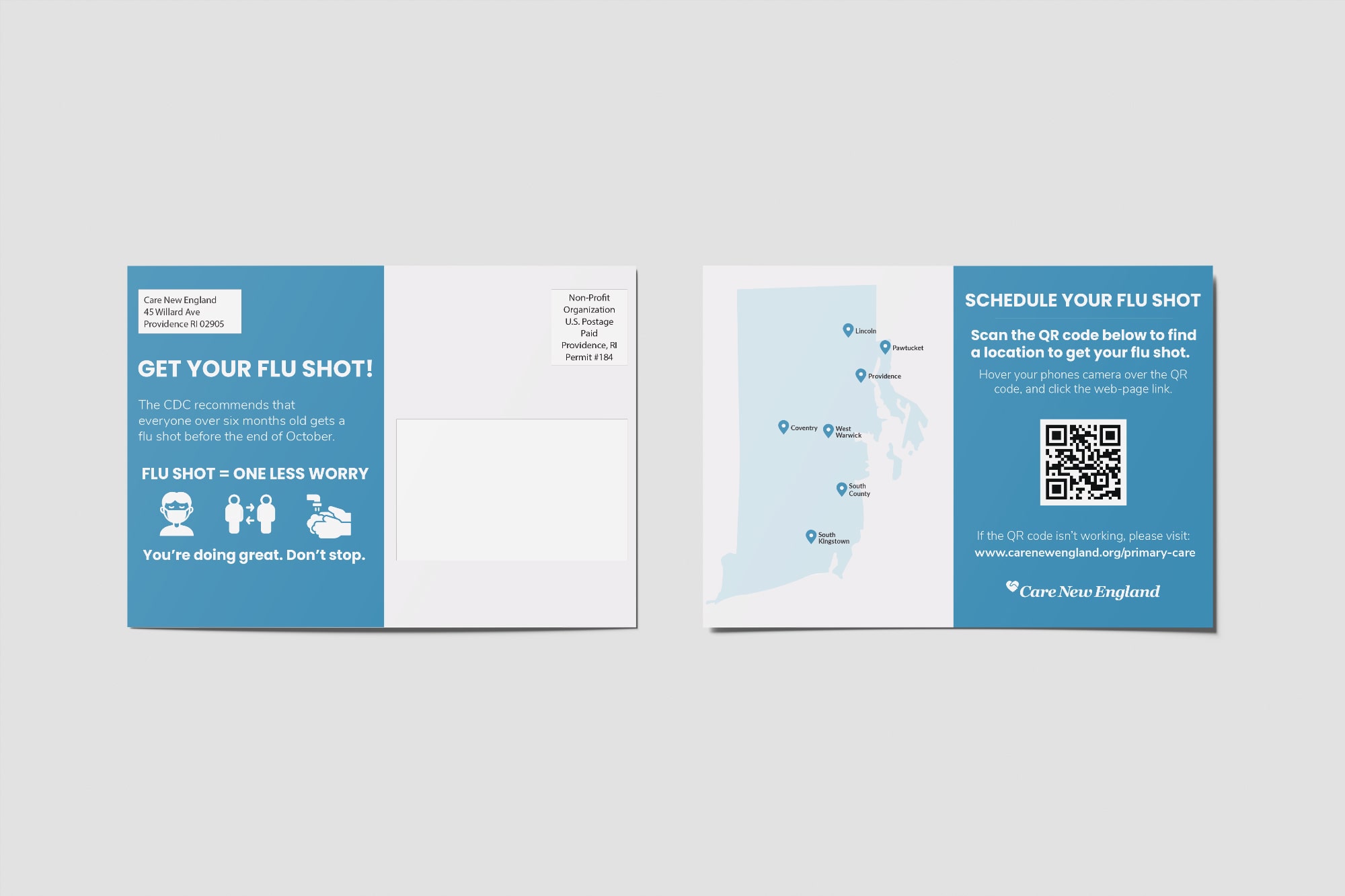 flu shot post card
